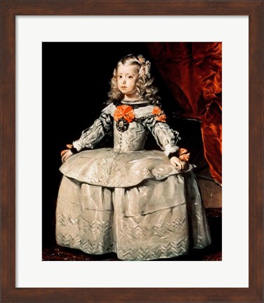 Framed Portrait of the Infanta Margarita (standing) Print