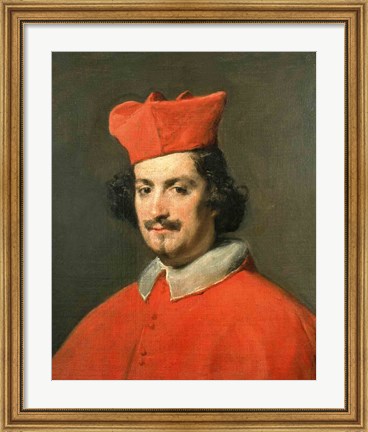 Framed Portrait of Cardinal Camillo Astali Pamphili, 1650 Print