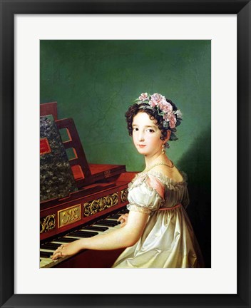 Framed Artist's Daughter at the Clavichord Print