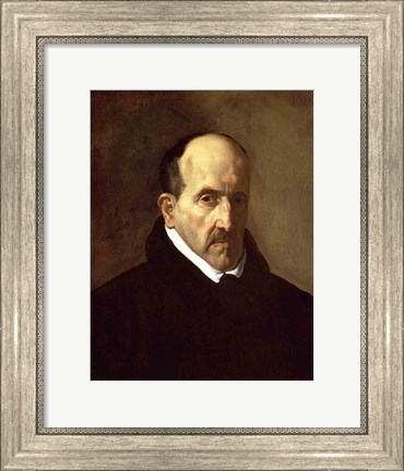 Framed Portrait of Don Luis de Gongora y Argote Print