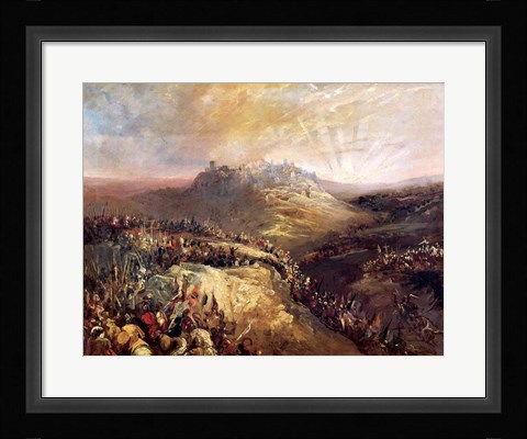 Framed Crusaders Before Jerusalem Print