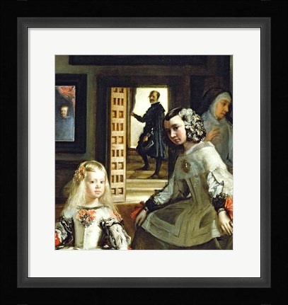Framed Las Meninas or The Family of Philip IV, c.1656, Detail Center Print