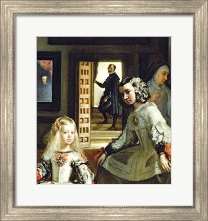 Framed Las Meninas or The Family of Philip IV, c.1656, Detail Center Print