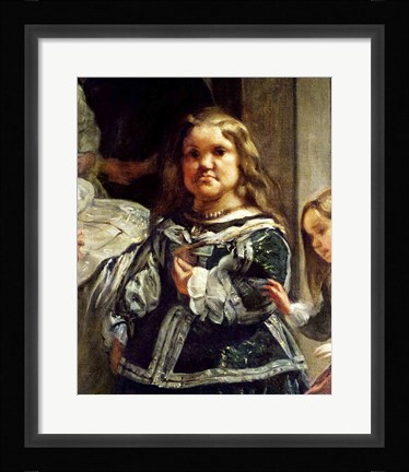 Framed Las Meninas or The Family of Philip IV, c.1656, Detail Right Print