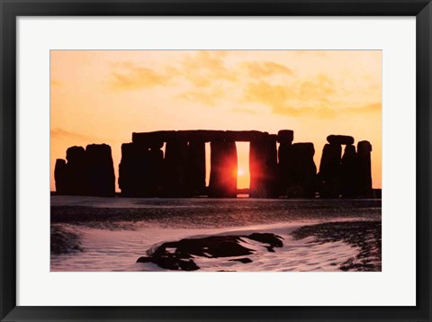 Framed Stonehenge, Winter Solstice Print