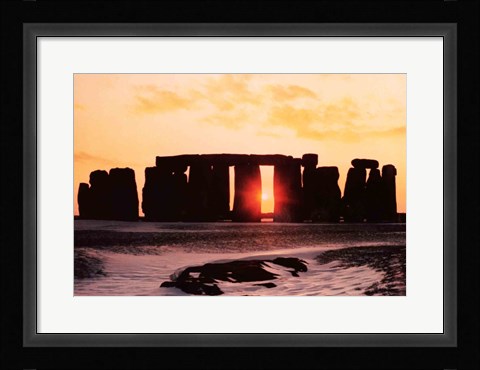Framed Stonehenge, Winter Solstice Print