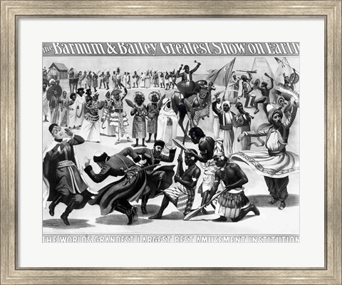 Framed Poster Advertising, &#39;The Barnum and Bailey Greatest Show on Earth Print