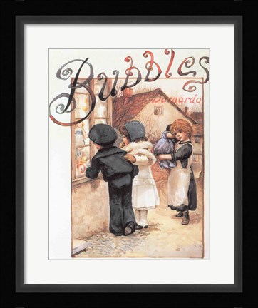 Framed Poster advertising 'Bubbles' magazine Print