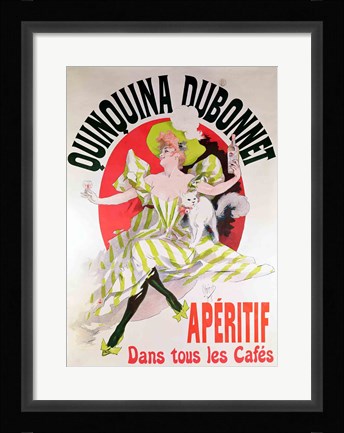 Framed Poster advertising 'Quinquina Dubonnet' aperitif, 1895 Print