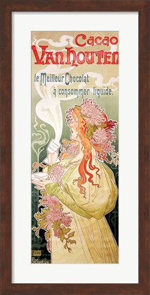 Framed Poster advertising &#39;Cacao Van Houten&#39;, Belgium, 1897 Print