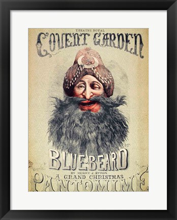 Framed Poster for a Christmas pantomime of 'Blue Beard' Print