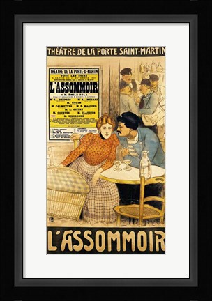 Framed Poster advertising 'L'Assommoir' Print