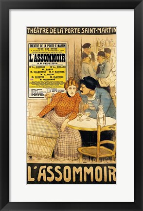 Framed Poster advertising 'L'Assommoir' Print