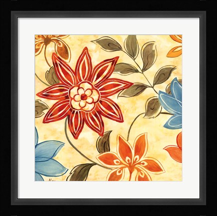 Framed Woodstock Garden I Print