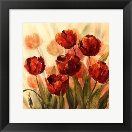 Framed Misty Garden II Print