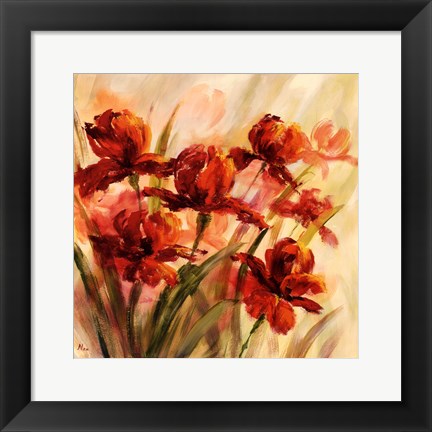 Framed Misty Garden I Print