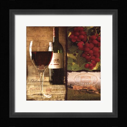 Framed Burgundy Print