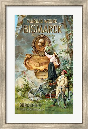 Framed Poster advertising the Fahrrad Werke Print