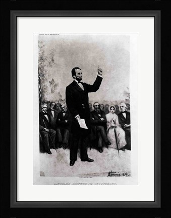 Framed Lincoln's Address at Gettysburg, 1895 Print