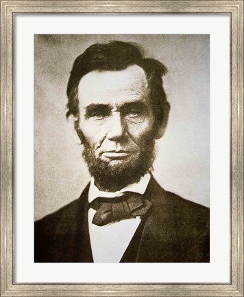 Framed Abraham Lincoln - black and white Print