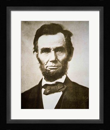 Framed Abraham Lincoln - black and white Print