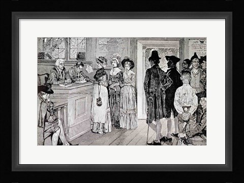Framed Women at the Polls in New Jersey Print