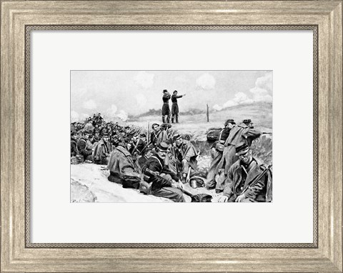 Framed &#39;They Awaited the Order to Charge&#39; Print