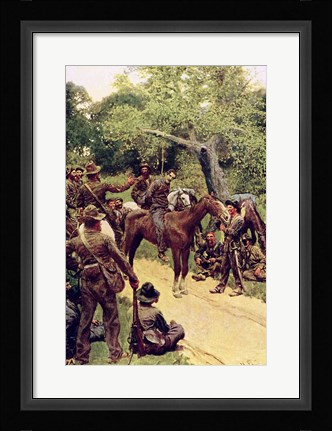 Framed 'They Talked It Over - With Me Sitting on the Horse' Print