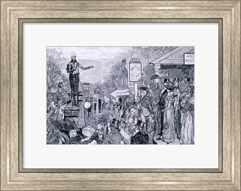 Framed &#39;General Jackson, president-elect, on his way to Washington&#39; Print