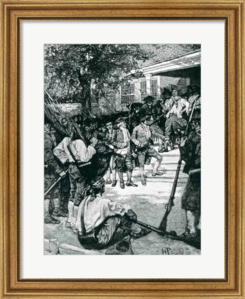 Framed Shays&#39;s Mob in Possession of a Courthouse Print