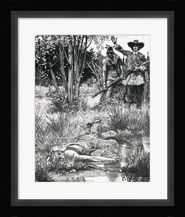 Framed Death of King Philip Print