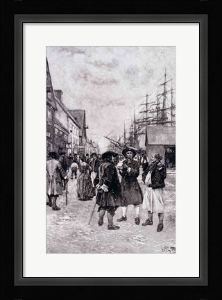 Framed Along the Water Front in Old New York, illustration from 'The Evolution of New York Print