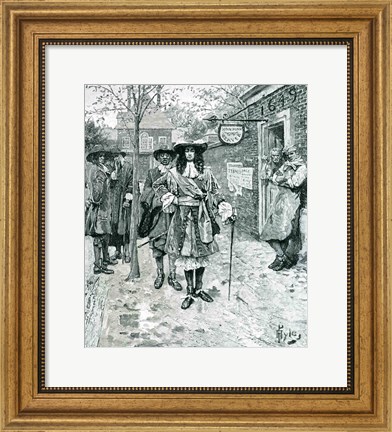 Framed Governor Andros and the Boston People Print