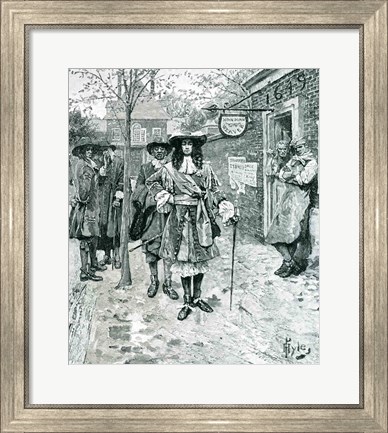 Framed Governor Andros and the Boston People Print