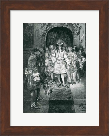 Framed Quaker and King at Whitehall Print