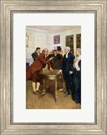 Framed Committee of Patriots Delivering an Ultimatum to a King&#39;s Councillor Print