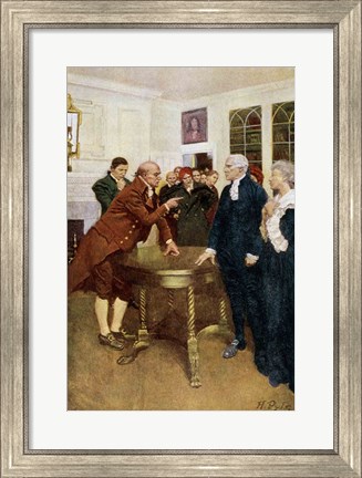 Framed Committee of Patriots Delivering an Ultimatum to a King&#39;s Councillor Print