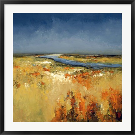 Framed Sunlit Fields Print