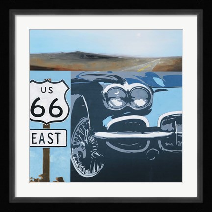 Framed Route 66-A Print