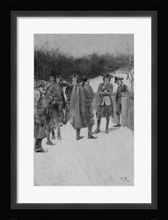 Framed Paul Revere Bringing News to Sullivan Print