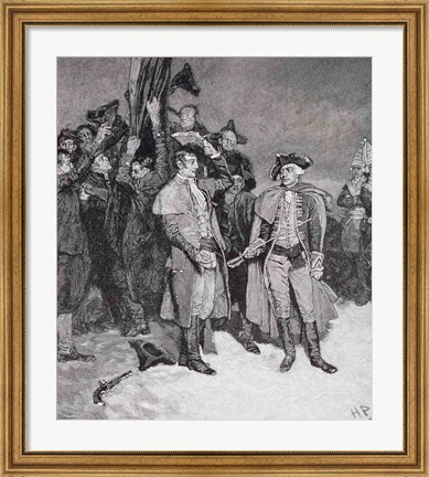 Framed Surrender of Fort William and Mary Print