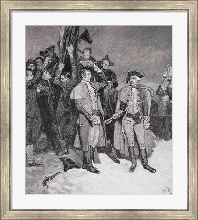 Framed Surrender of Fort William and Mary Print