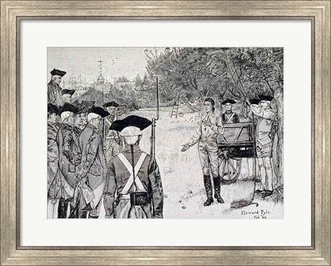 Framed &#39;I only Regret that I have but One Life to Lose for My Country&#39; Print
