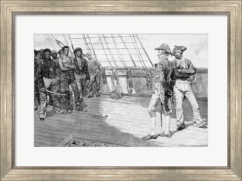 Framed Impressment of American Seamen Print