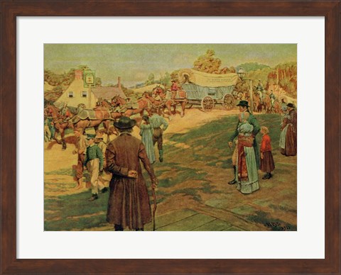 Framed Carrying Powder to Perry at Lake Erie, 1911 Print