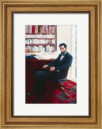 Framed Portrait of Abraham Lincoln Print