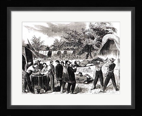 Framed Carrying off the Wounded after the battle of Antietam in 1862 Print