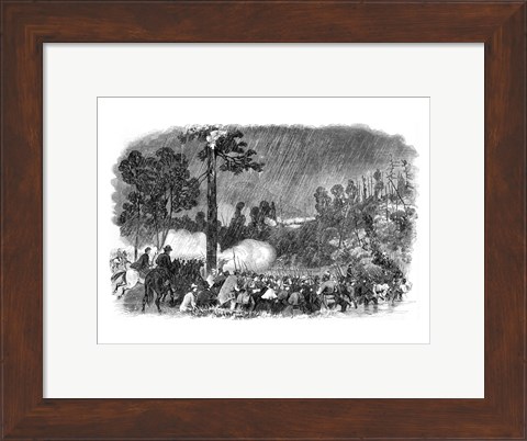 Framed Battle at Corrack&#39;s Ford, Between the Troops of General McClellan&#39;s Command Print