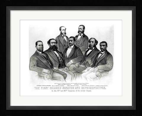 Framed First Colored Senator and Representatives Print