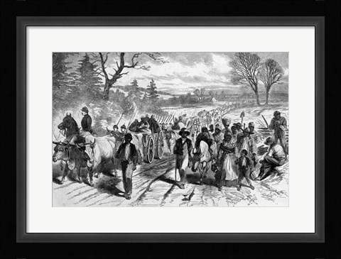 Framed Effects of the Proclamation: Freed Negroes Coming into Our Lines at Newbern, North Carolina Print
